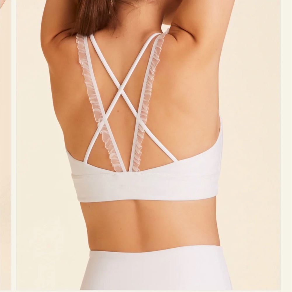 NWT ALALA White Ribbon Sports Bra